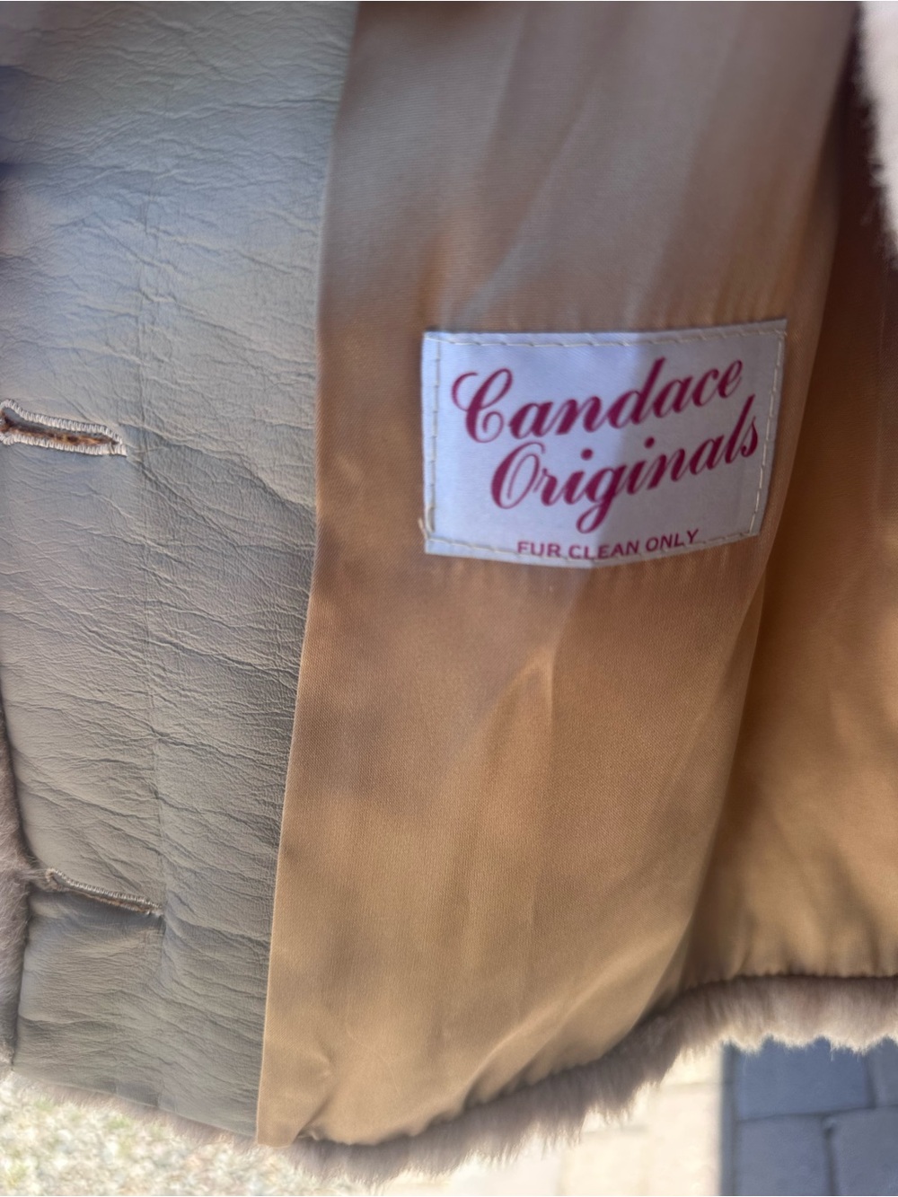 Women’s Cream Teddy Coat with Faux Fur Trim